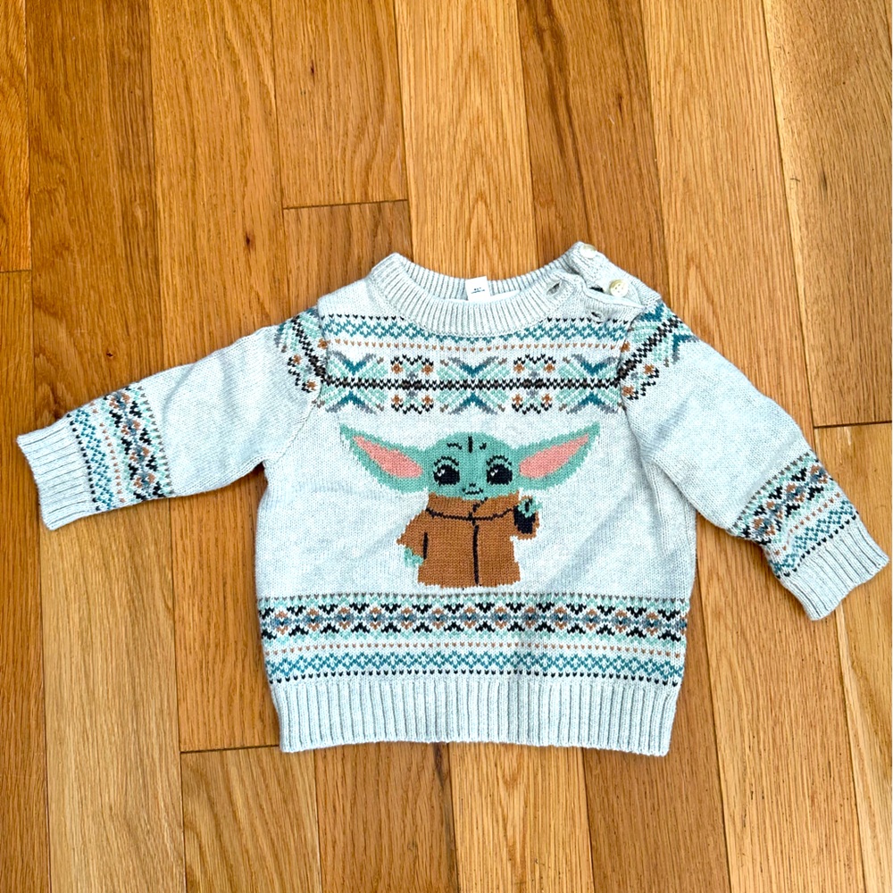 Baby Gap Grogu Holiday Knit Sweater